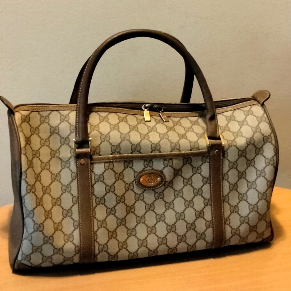 GucciVintage LEATHER HANDBAG